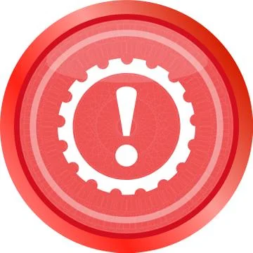 Exclamation mark sign, web button isolated on white Stock Illustration
