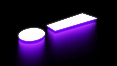 Exclamation Mark Symbol 3D Vibrant Glowing Motion Graphic Video Stock Footage 320852433