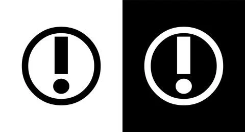 Exclamation Mark symbol icon for web, ui, mobile apps. Exclamation Mark icon Stock Illustration