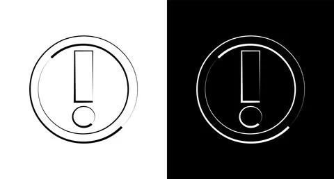 Exclamation Mark symbol icon for web, ui, mobile apps. Exclamation Mark icon Stock Illustration