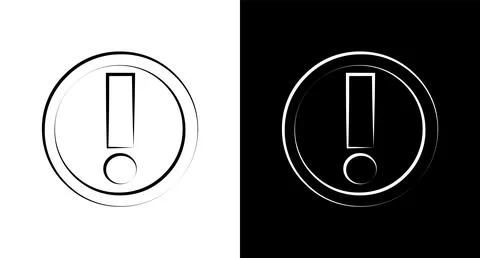 Exclamation Mark symbol icon for web, ui, mobile apps. Exclamation Mark icon Stock Illustration