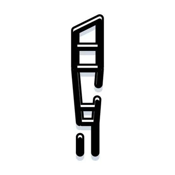 Exclamation mark symbol with shadow design Stock Illustration