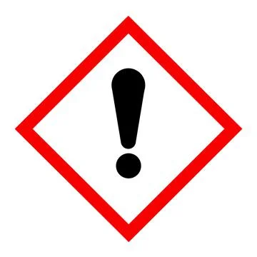 Exclamation mark symbol is used to warn of hazards, Symbols used in industry Stock Illustration