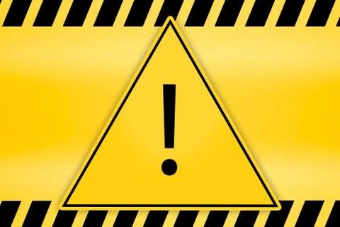 Exclamation mark in triangle frame attention caution danger sign and warning  イラスト素材