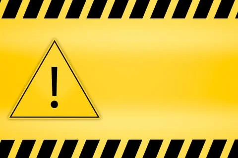 Exclamation mark in triangle frame attention caution danger sign and warning  イラスト素材