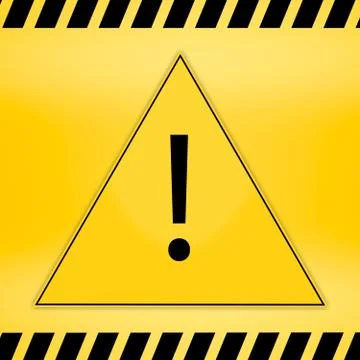 Exclamation mark in triangle frame attention caution danger sign and warning  イラスト素材