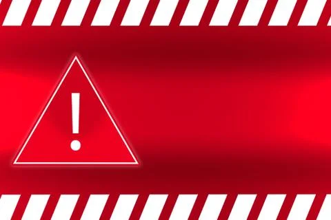 Exclamation mark in triangle frame attention caution danger sign and warning  イラスト素材