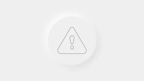 Exclamation mark in triangle icon isolated on white background. Hazard warning Stock Footage 156133398
