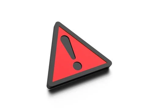 Exclamation mark triangle isolated on white background Stock Illustration