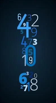 Exclamation mark, vector font from numbers Stock Illustration