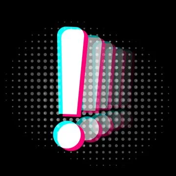 Exclamation mark vector icon, exclamation symbol. Exclamation and attention Ilustração Stock