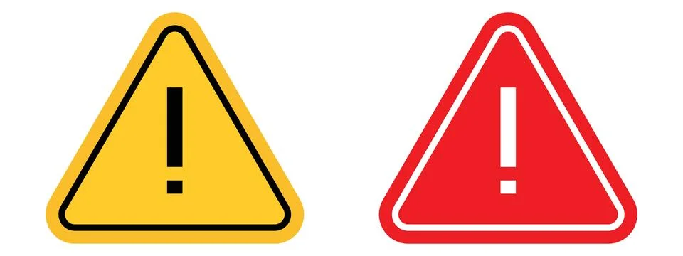 Exclamation Mark Warning Sign General Safety Alert for Multiple Uses Stock Illustration