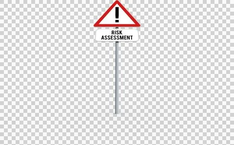 Exclamation mark on warning sign with text Illustrazione stock