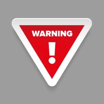 Exclamation mark warning sticker Stock Illustration