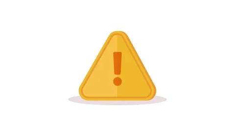 Exclamation mark in warning triangle symbol, important alert sign, caution .. Stock Footage 339202890