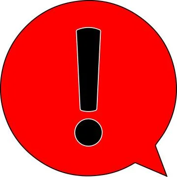 Exclamation mark warning vector icon for alerts, hazards, and attention desig Stock Illustration