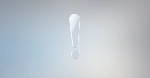 Exclamation Mark White 3d Icon Video stock 66609228