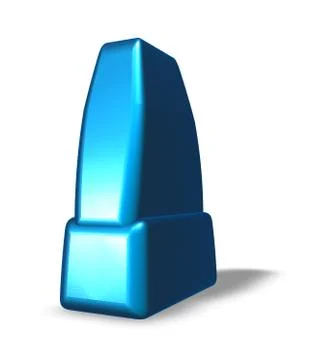 Exclamation mark on white background - 3d illustration Stock Illustration