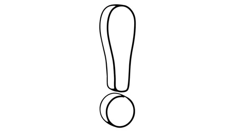 Exclamation Mark whiteboard animation 4K footage Stock Footage 116571514