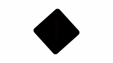 Exclamation mark on yellow triangle seamless loop icon on a white background. Stock Illustration