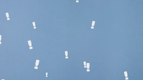 Exclamation Marks On Blue Paper Texture Stock Footage 113005874