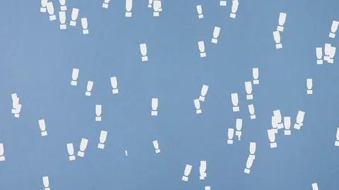 Exclamation Marks On Blue Paper Texture Stock Footage 113005939