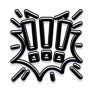 Exclamation marks creating urgency concept Stock Illustration