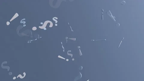 Exclamation Marks Dynamic Animation 4K , Falling of exclamation marks. Stock Footage 139044251