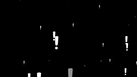 Exclamation marks flying across a black background Stock Footage 323377529