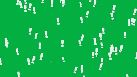 Exclamation Marks On Green Screen Stock Footage 113006011