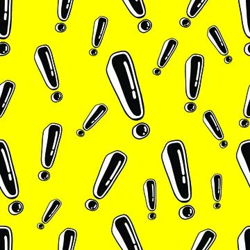 Exclamation marks pattern Stock Illustration