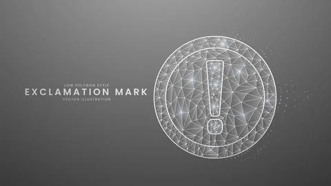 Exclamation marks sign of a problem error. Warning attention with gray line.. Stock Illustration