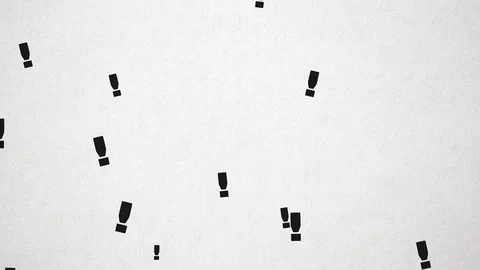 Exclamation Marks On White Paper Texture Stock Footage 113006015