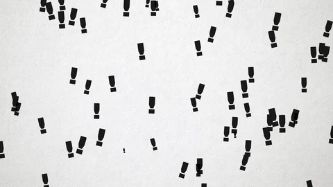 Exclamation Marks On White Paper Texture Stock Footage 113006187