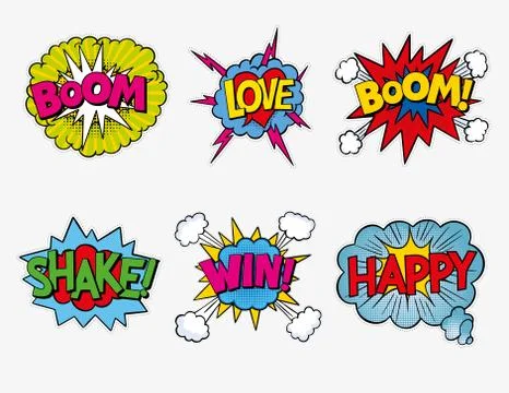 Exclamation Phrase Of Comic Book Style Stock Illustration