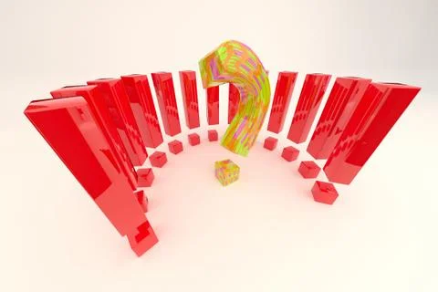 Exclamation point and question mark Illustrazione stock