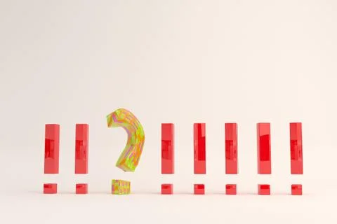 Exclamation point and question mark Illustrazione stock