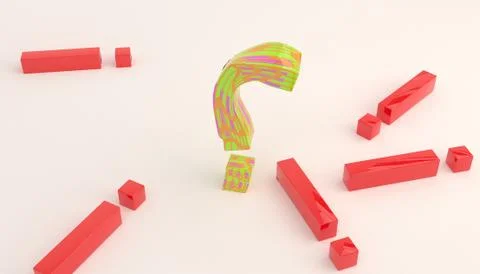 Exclamation point and question mark Illustrazione stock