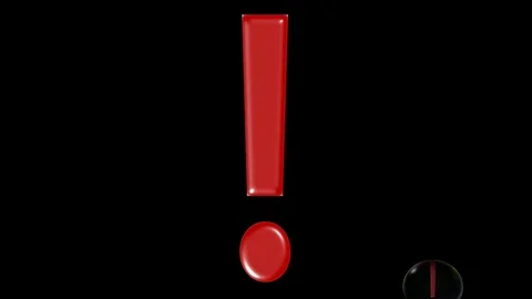 Exclamation point attention note Stock Footage 92975048