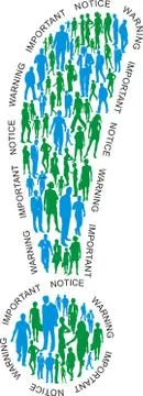Exclamation point character of the people 스톡 일러스트