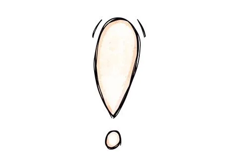 Exclamation point doodle element. Vector illustration. Stock Illustration