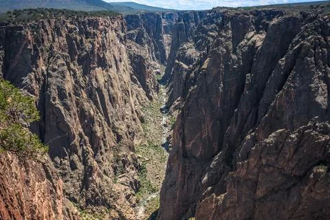 Exclamation Point Dramatic Views, Black Canyon of the Gunnison National Park Stock Photos