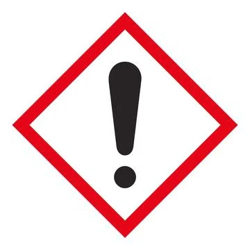 Exclamation point. GHS label. Stock Illustration