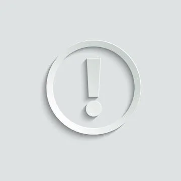 Exclamation point icon.  exclamation point symbol.  Vector icon for website d Stock Illustration