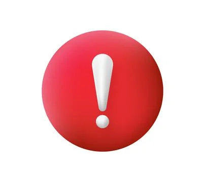 Exclamation point in red circle Stock Illustration