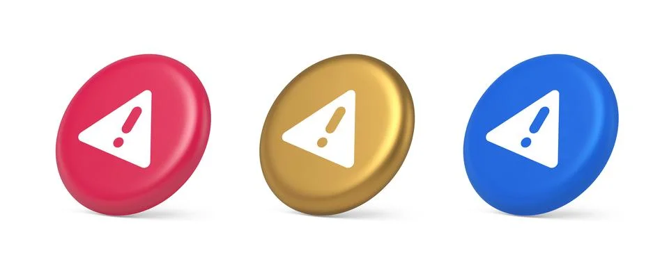 Exclamation point triangle button attention advice mark important informati.. Stock Illustration