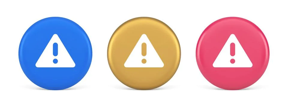 Exclamation point triangle button attention advice mark important informati.. Stock Illustration