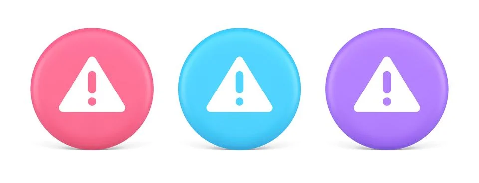 Exclamation point triangle button attention advice mark dangerous important i イラスト素材