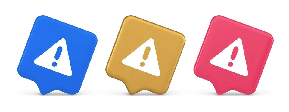 Exclamation point triangle button attention advice mark important informati.. Stock Illustration