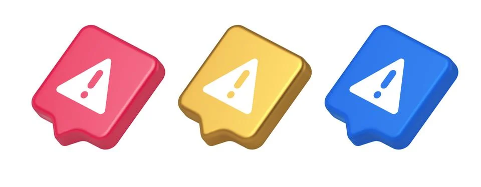 Exclamation point triangle button attention advice mark dangerous important i Stock Illustration